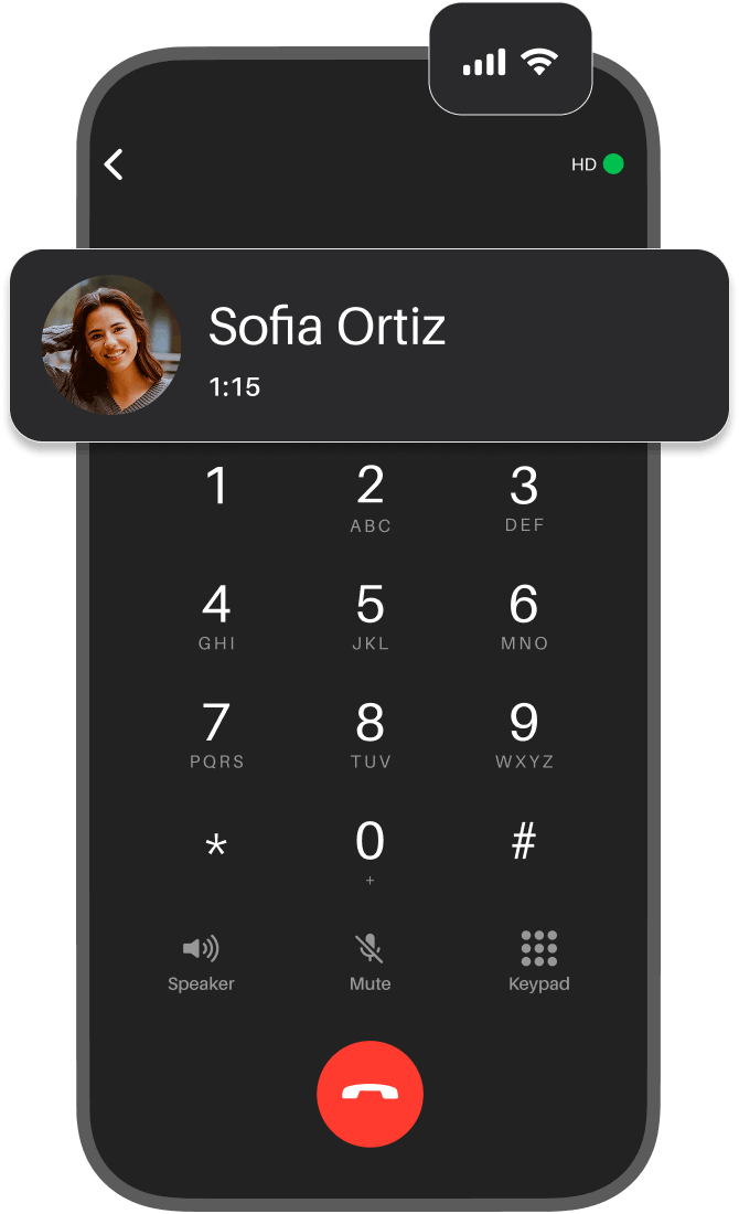 free calling over wi-fi or data
