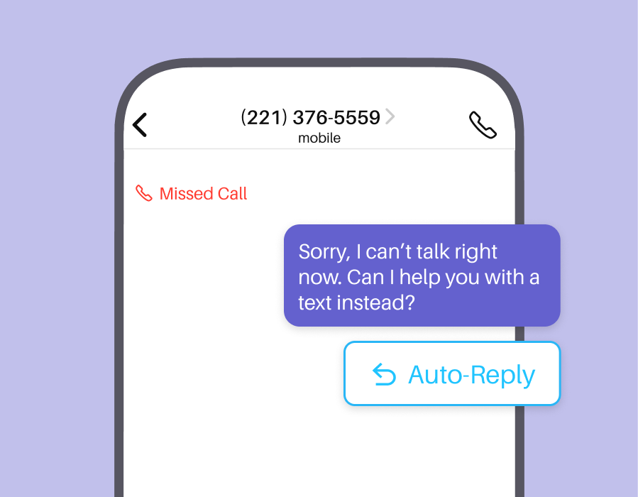 send auto replies to calls and texts